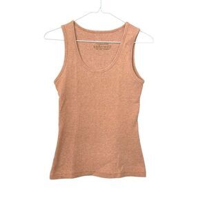 Victoria's Secret Underware Scoop Neck Ribbed Cotton Blend Tank Top Brown Small